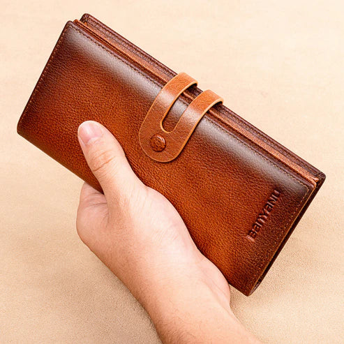 Portefeuille longue multi carte rétro