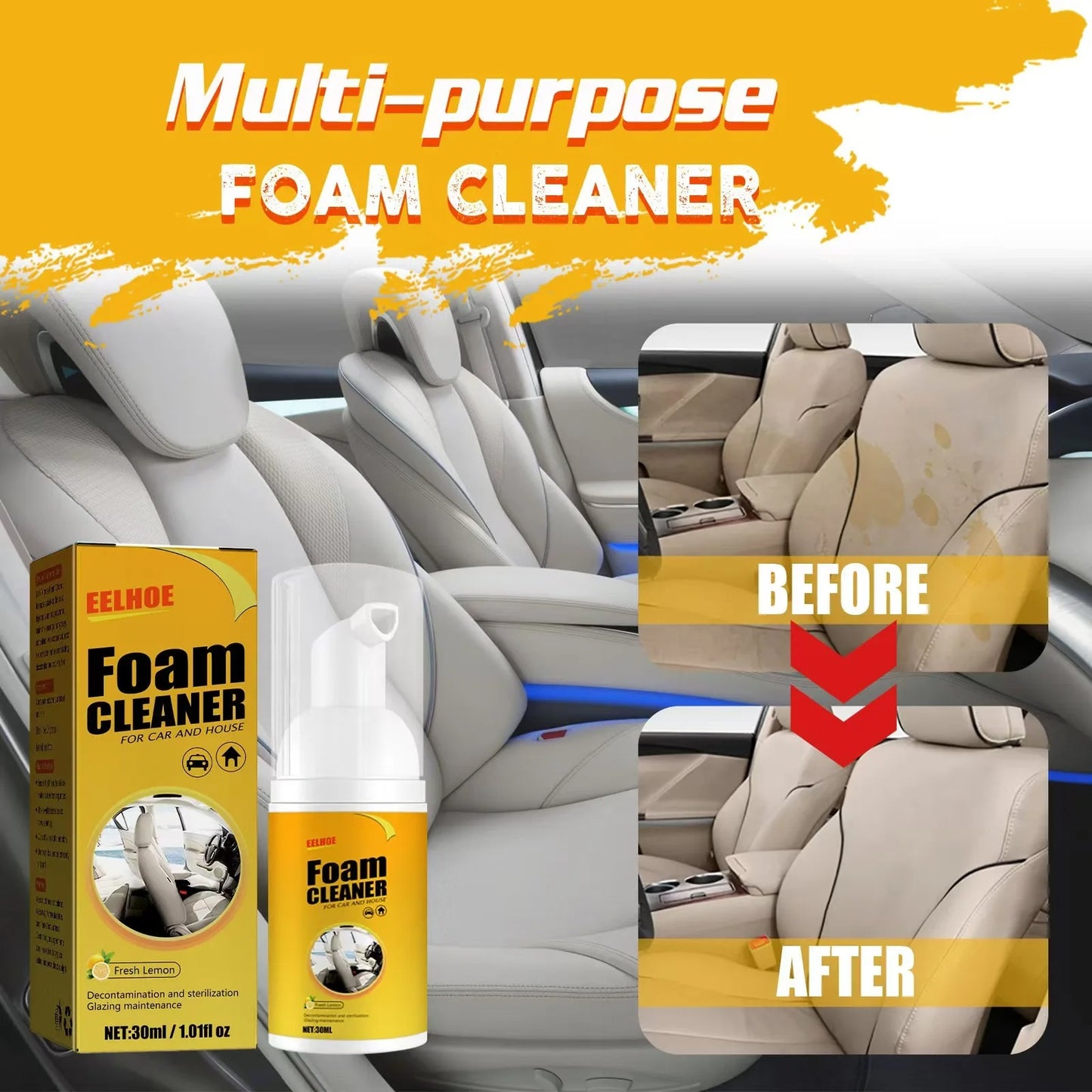 la mousse nettoyante pour l interieure des voiture FOAM CLEANER