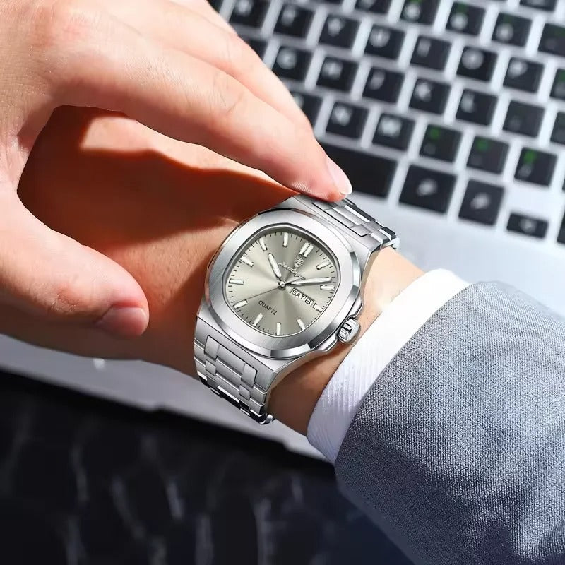 MONTRE POEDAGAR en acier inoxydable